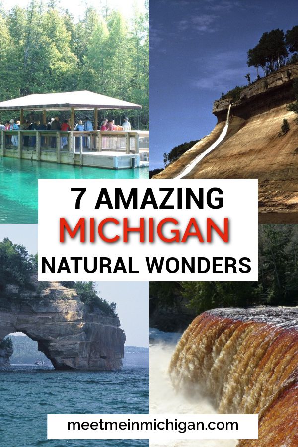 natural attractions in Michigan Pinterest Pin