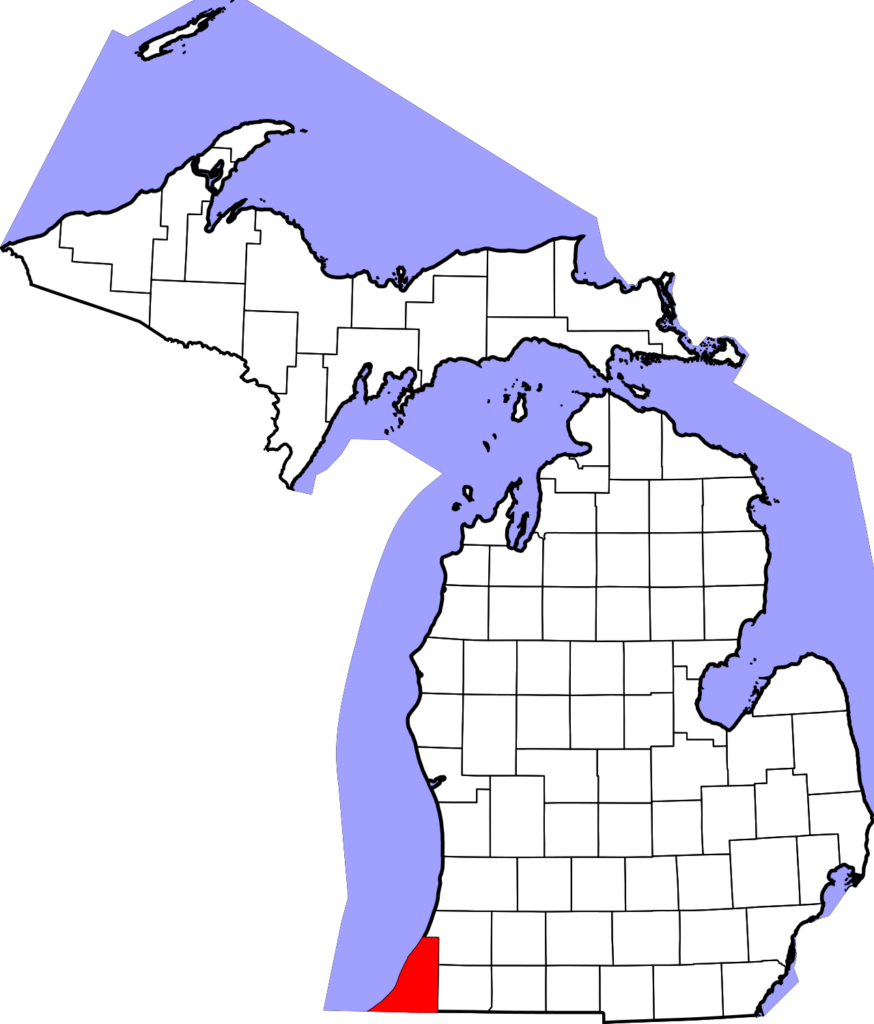 location of berrien county on the map of michigan